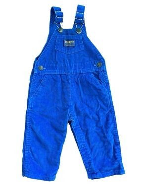 Vintage OshKosh overalls blue corduroy USA made size 24 months